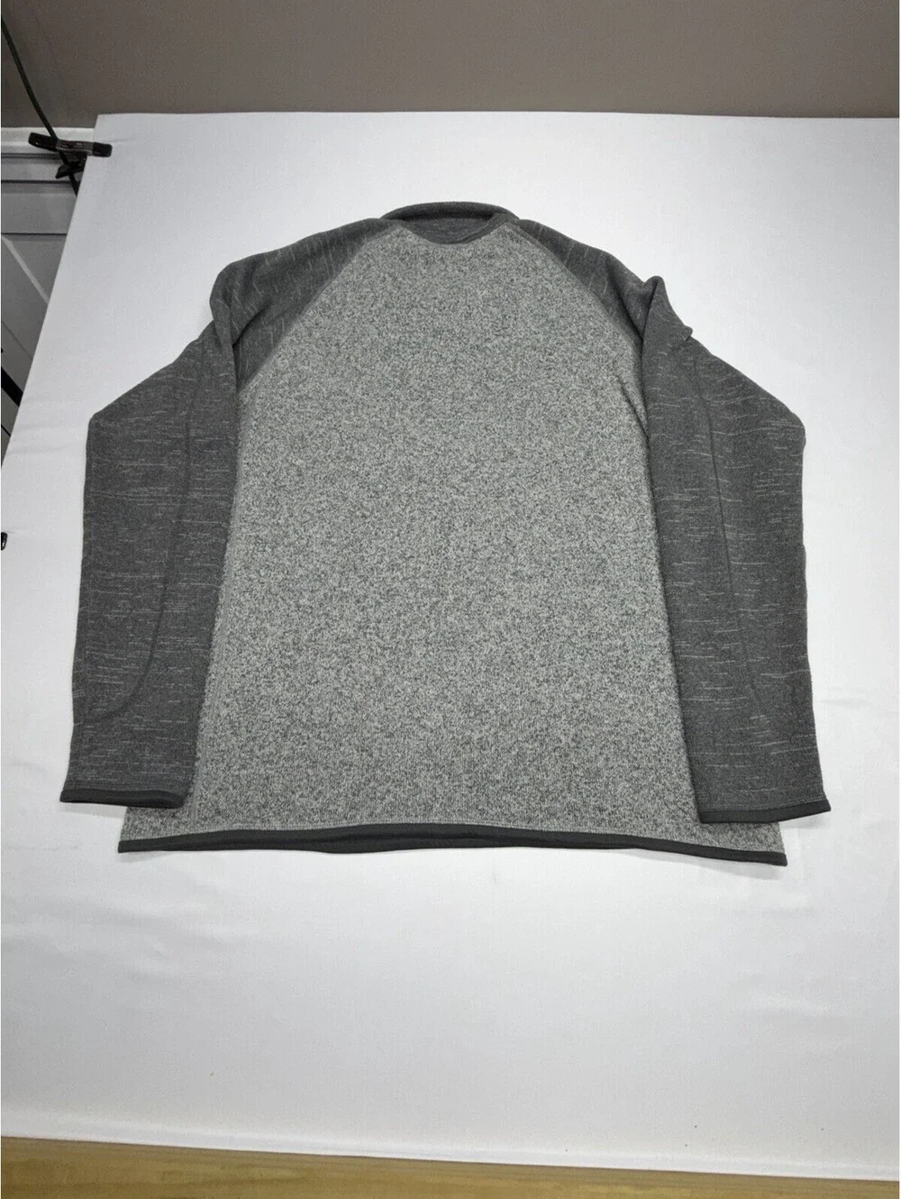Patagonia Mens Better Sweater 1/4 Zip Fleece- Two Tone Gray- Size XL